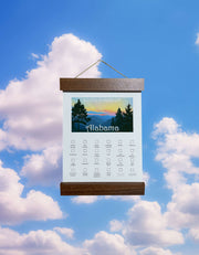 Alabama State Park Checklist Poster