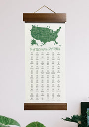 US National Park Checklist Map - National Park Poster